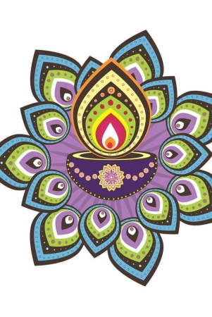 asmi-collection-beautiful-diya-rangoli-festive-sticker-60-x-60-cms-