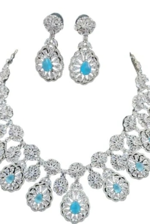 stunning-cubic-zirconia-bridal-necklace-and-earrings-set-in-silver