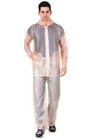 penyan-pvc-transparent-orange-rain-suit-for-man-with-cap-freesize