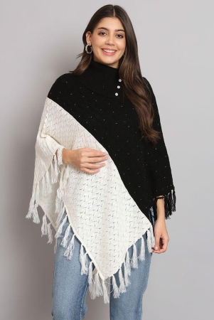 ewoolsin-woollen-round-neck-womens-ponchos-capes-black-none