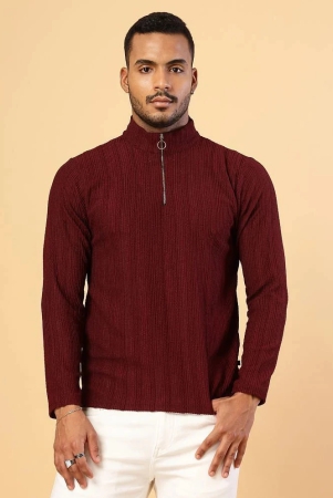 rigo-polyester-slim-fit-striped-full-sleeves-mens-high-neck-t-shirt-wine-pack-of-1-none