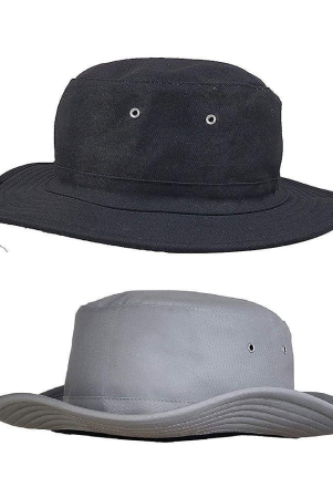 zacharias-black-plain-cotton-hats-black