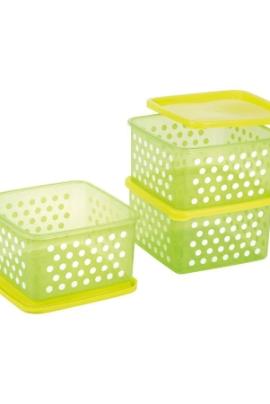 hometales-plastic-multi-purpose-food-container-1000ml-each-green-3u-green