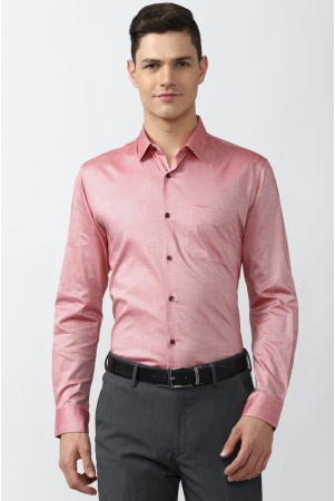 Men Pink Slim Fit Formal Full Sleeves Formal Shirt