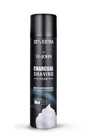 VI-JOHN Charcoal Shaving Foam Infused with Jojoba Oil 300g