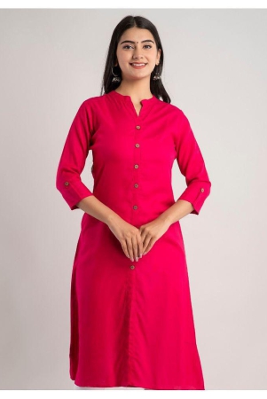 mauka-pink-rayon-womens-front-slit-kurti-pack-of-1-none