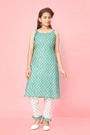 aarika-sea-green-cotton-girls-kurti-pack-of-1-none