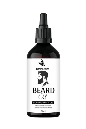ODDEVEN Beard Growth Oil-10X Nourishing Oils For Stronger, Fluffier & Shinier Beard 30 ml | Made in India
