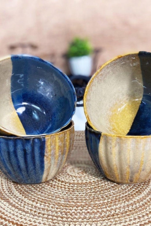 ceramic-dining-studio-collection-half-cut-blue-brown-tulip-shaped-glazed-dinner-bowls-set-of-4