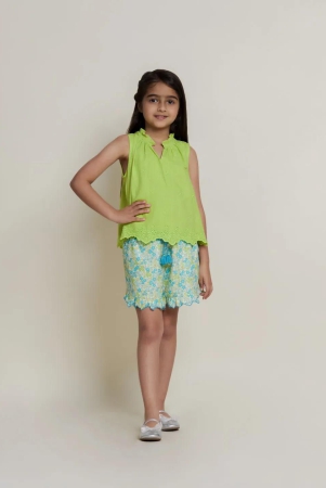 samantha-sleeveless-flower-embroided-cotton-slub-girls-top-green-12-13y