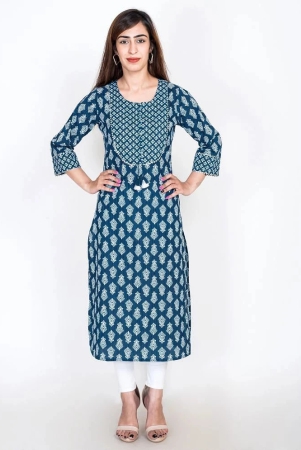 swasti-blue-cotton-womens-straight-kurti-pack-of-1-none