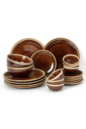 handcrafted-stoneware-reactive-glaze-ceramic-dinner-set-20-pieces-serving-for-6-microwave-and-dishwasher-safe-bone-ash-free-crockery-set-for-dining-and-gifting-peanut-brown