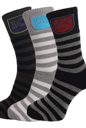 Dollar Socks Multi Casual Full Length Socks Pack of 3 - Multi