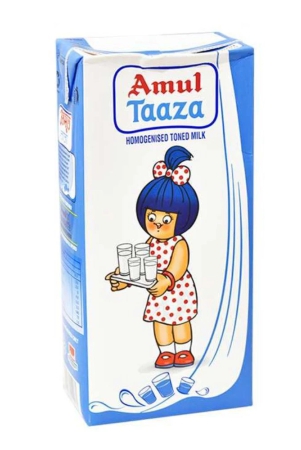 Amul Taaza Milk 1 Ltr, 1 Pc