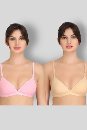 selfcare-multicolor-cotton-lightly-padded-womens-t-shirt-bra-pack-of-2-32c