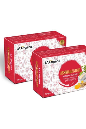 la-organo-ashwgandha-handmade-natural-bath-soap-bathing-bar-100-g-pack-of-2