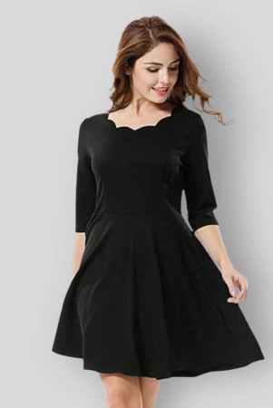 addyvero-black-cotton-lycra-womens-fit-and-flare-dress-pack-of-1-none