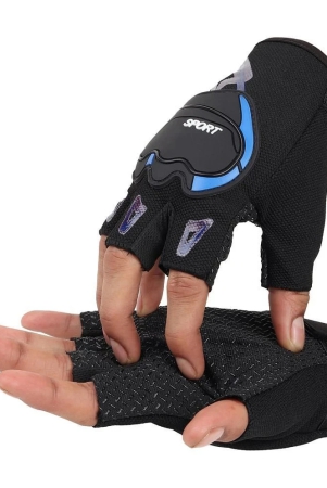 auto-hub-half-fingers-nylon-riding-gloves-pair-of-1-free-size