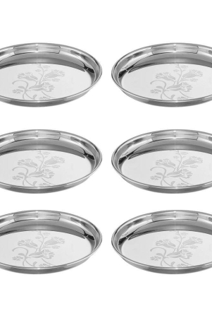 Neelam 6 Pcs Stainless Steel Steel Full Plate - Steel