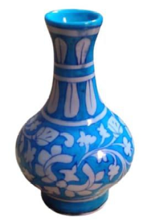 Blue Pottery Handmade Decorative Flower Vase