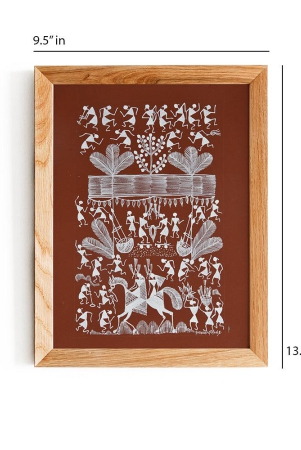 warli-painting-tribals-celebrating-festival-brown