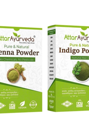 attar-ayurveda-henna-and-indigo-powder-combo-pack-of-2-200-grams-each