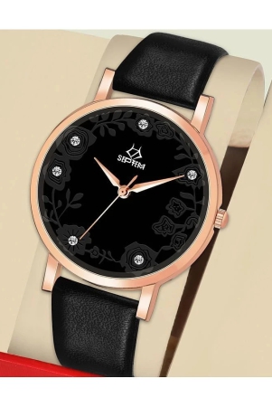 septem-black-leather-analog-womens-watch