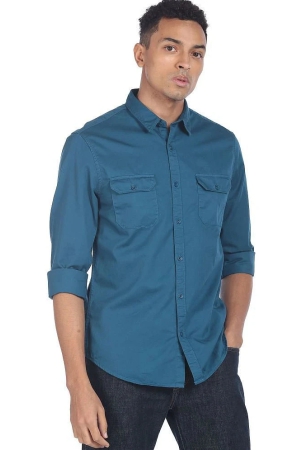 ruggers-cotton-blend-regular-fit-solids-mens-casual-shirt-green-pack-of-1-none