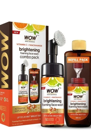 wow-skin-science-vitamin-c-foaming-face-wash-save-earth-combo-pack-consist-of-foaming-face-wash-with-built-in-brush-refill-pack-no-parabens-sulphate-silicones-color-net-vol-350ml