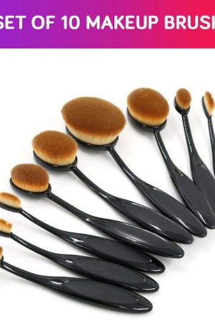 fok-premium-quality-oval-makeup-brush-kit-beauty-blender-foundation-brushconcealer-brush-set-of-10