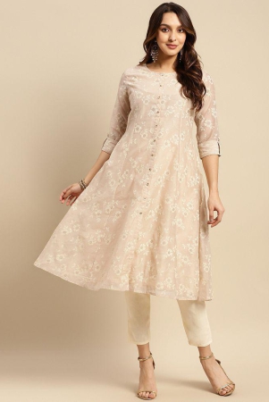 rangita-women-chanderi-beige-gold-puff-printed-calf-length-kalidar-kurti-none