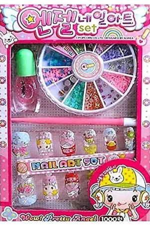 shb-nail-art-set-for-girls-with-artificial-nails-set-of-1assorted-packs-multi-colour