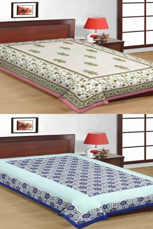 uniqchoice-100-cotton-jaipuri-sanganeri-tradititional-2-single-bed-sheet-combo