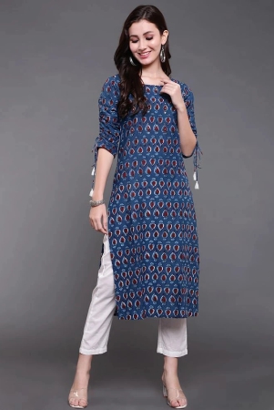 antaran-cotton-printed-straight-womens-kurti-blue-pack-of-1-none