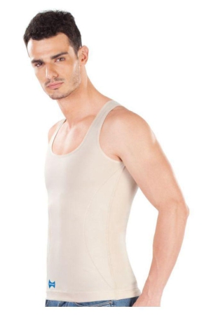 dermawear-beige-cotton-blend-mens-vest-pack-of-1-xl