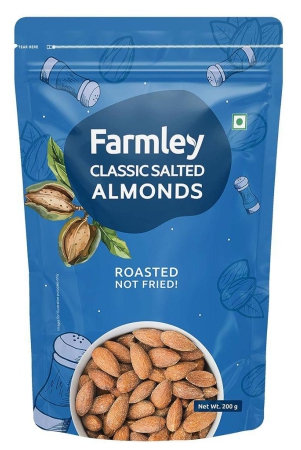 farmley-classic-salted-roasted-almonds-badam-200g-delicious-and-crunchy-snack-pack-of-1-roasted-not-fried-nuts