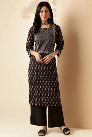 vbuyz-cotton-printed-straight-womens-kurti-black-pack-of-1-none