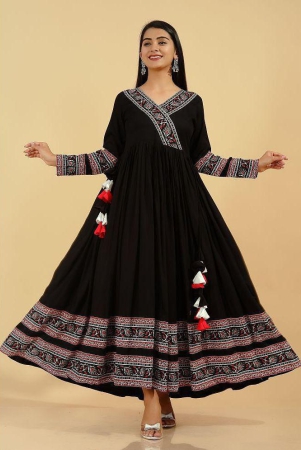 kipek-black-rayon-womens-anarkali-kurti-pack-of-1-none