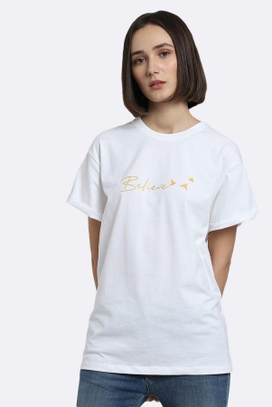 bewakoof-white-cotton-loose-womens-t-shirt-pack-of-1-none