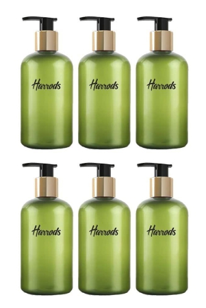 harrods-empty-plastic-pump-bottle-bottle-for-oil-liquid-fogging-room-spray-rangoli-and-hand-wash-300ml-6pcs