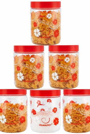 pearlpet-red-polyproplene-food-container-pack-of-6-red