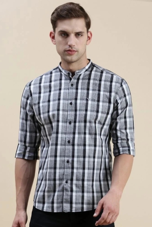 showoff-cotton-blend-regular-fit-checks-full-sleeves-mens-casual-shirt-grey-pack-of-1-none