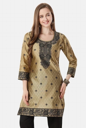 meher-impex-art-silk-self-design-straight-womens-kurti-gold-pack-of-1-none