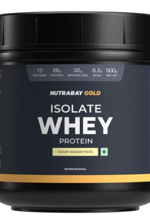 nutrabay-gold-whey-protein-isolate-powder-500g-kesar-badam-pista-26g-protein-62g-bcaa-easy-to-digest-nabl-lab-tested-muscle-growth-recovery-rich-in-glutamic-acid-for-men-women