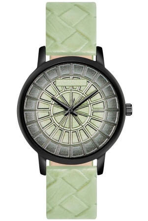 newman-green-leather-analog-womens-watch