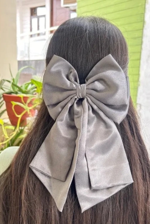 belle-hair-bow-clip-grey