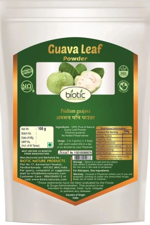 biotic-guava-leaf-powder-amrud-powder-guava-powder-100-gm