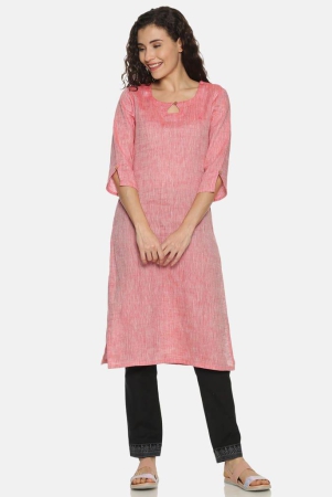 women-hemp-red-straight-kurta