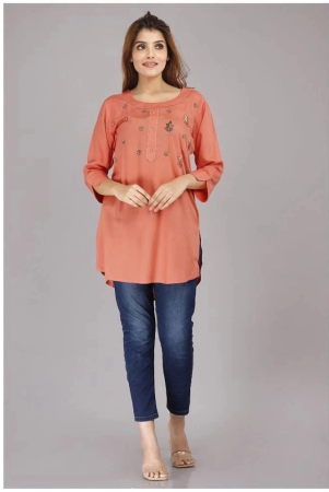 highlight-fashion-export-peach-rayon-womens-straight-kurti-pack-of-1-l