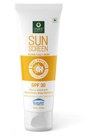 organic-harvest-sunscreen-spf-30-oily-with-blue-light-technology-protects-from-harmful-uva-uvb-rays-pa-hydrates-nourished-skin-100gm